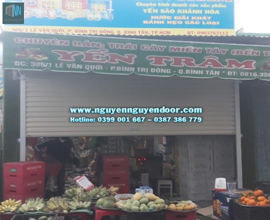 CỬA CUỐN TẤM LIỀN ĐẨY TAY CÔNG NGHỆ ÚC TẠI LÊ VĂN QUỚI, BÌNH TÂN