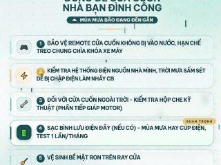CẢNH BÁO MÙA MƯA - ĐỪNG ĐỂ CỬA CUỐN NHÀ BẠN ĐÌNH CÔNG