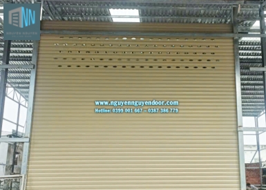 CỬA CUỐN CÔNG NGHỆ ĐỨC CHẾ ĐỘ LÁ BÍT TẠI LÊ THỊ HOA THỦ ĐỨC